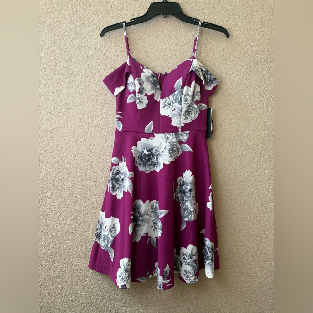 City Studio Pink Floral Mini Dress - Picture 2 of 13